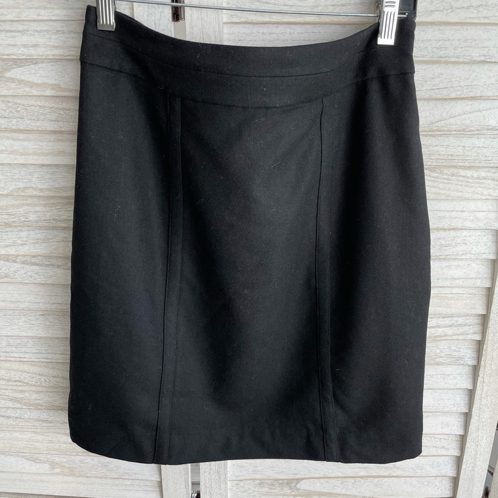 Annie Griffin Black Wool Skirt